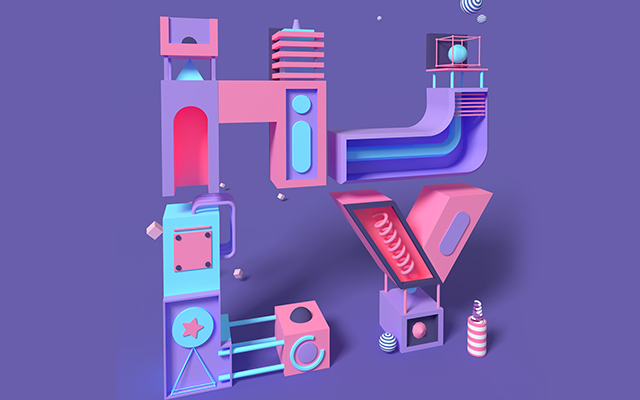 C4D卡通造型logo教程