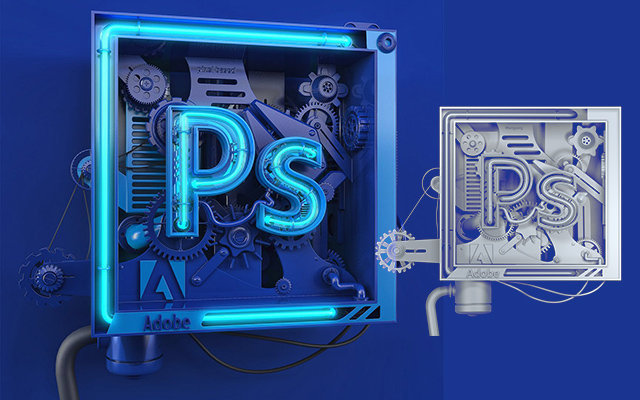 C4D机械齿轮ps标志渲染合成教程